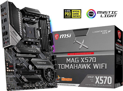 MSI MAG X570 TOMAHAWK WIFI Motherboard AMD X570 Socket AM4 DDR4 M.2 USB 3.2 ATX