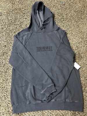 Taylor Swift Eras International Tour Hoodie Washed Blue Oversized Sz M