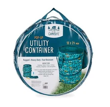 Camco Life is Better Pop Up Utility Container RV Camping Storage Trash Can