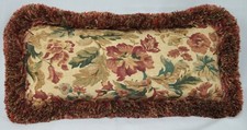 NEW Fringed Accent Pillow made w Ralph Lauren High Gate Floral Fabric 16x7