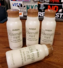 AVEDA Rosemary Mint 4x Body Lotion Bottles 4 Individual 1.5 fl oz each FREE SHIP