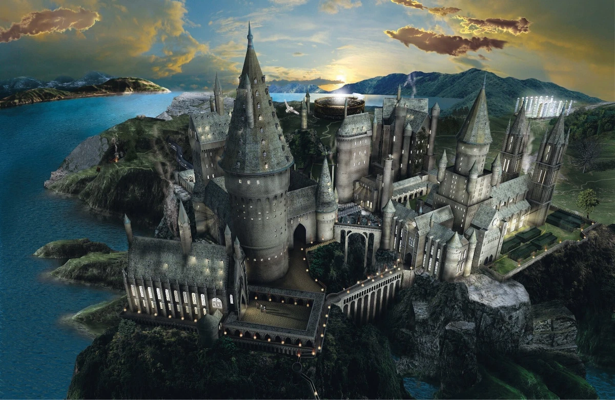 Harry Potter Hogwarts Castle Wall Mural Quality Pasteable Wallpaper