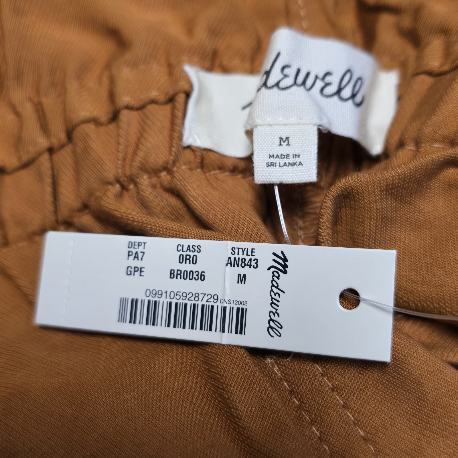 Madewell Pants Dunaway Paperbag Ankle Tie Waist Belted High Rise Burnt Orange M