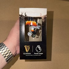 Guinness Pint Glass Official Premier League Football Beer Toucan Harp New Boxed