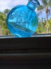 Ocean Organic Vodka Liquor EMPTY Bottle Blue ...