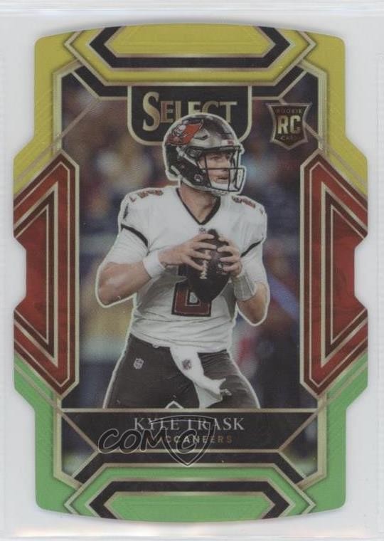2021 Panini Select Club Level Green & Yellow Prizm Die-Cut Kyle Trask #263 02w5