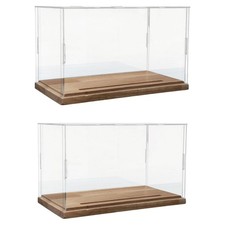 Clear Display Case Car Model Storage Box Dustproof Clear with Light with Base