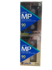 Lot 2 Vintage Sony Metal MP 90 P6-90MP Video 8 Blank Cassette Tape Japan