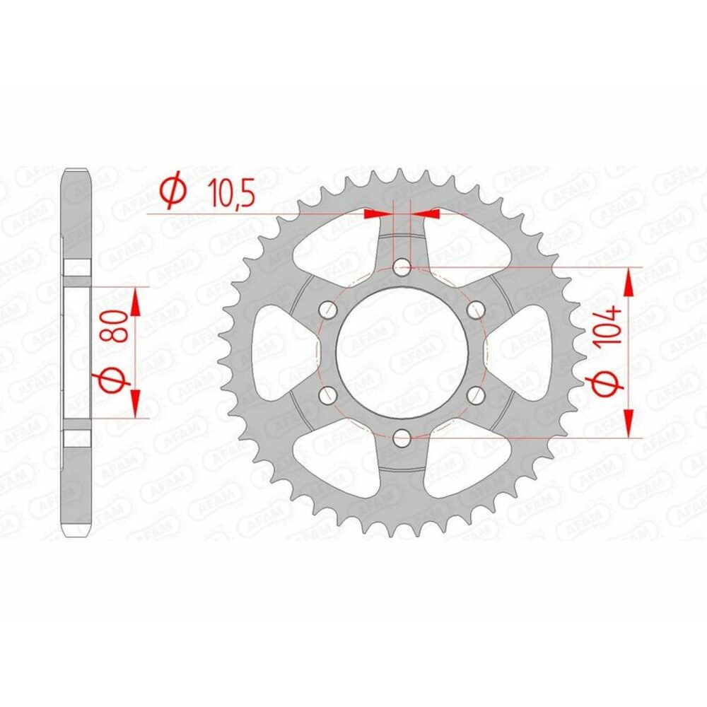 AFAM Standard Steel Sprocket 16610-Pitch 525 For Motorcycle Parts Accessories