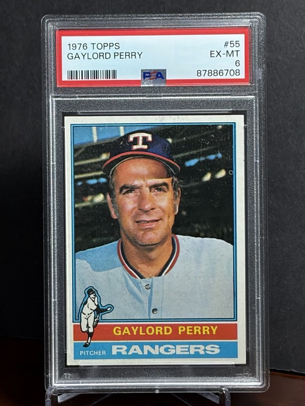 1976 Topps #55 Gaylord Perry Texas Rangers Legend HOF Vintage Card PSA 6