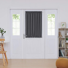 Blackout Door Curtain for Glass Doors Sidelights, Thermal Insulated Privacy Pa