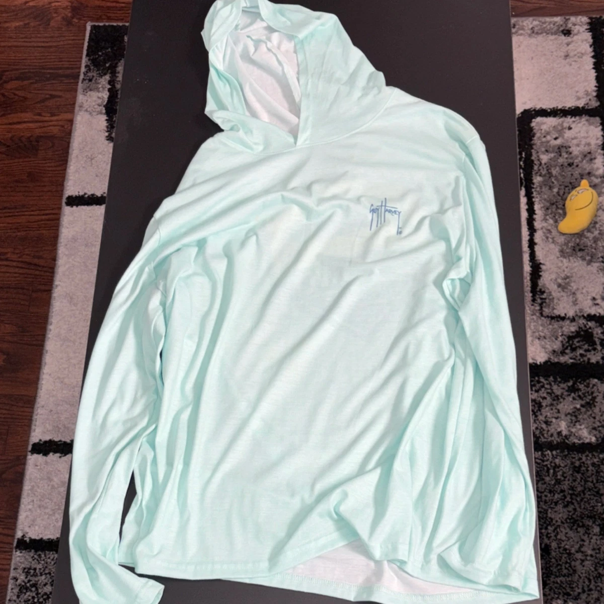 Sweat à Capuche Guy Harvey Pêcheur - Gris Bruyère - Homme XL - Neuf Avec étiquettes