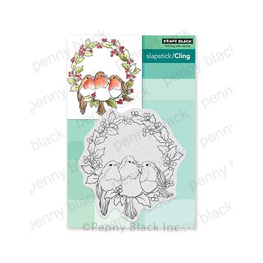 Penny Black Cling Rubber Stamps - Feather Trio 40-920