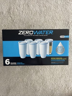 6 Pack Culligan Zero Water Filter 5 Stage Advanced Filtration ZR-006 Replacement