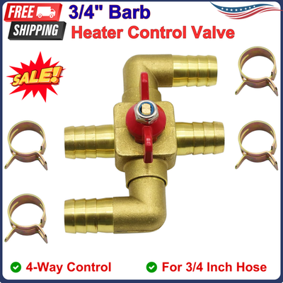 #ad #ad Heater Core Bypass Valve 4 Way Solid Brass Automobile Integrated Manual Control $34.79