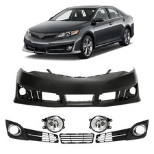 Front Bumper Cover W/Fog W/Lower Grill For To...