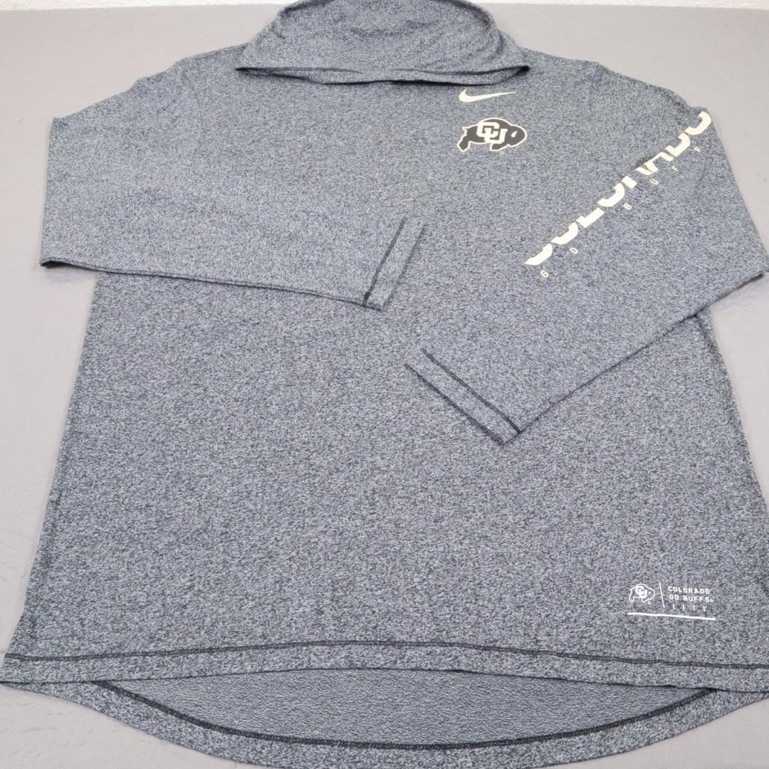 Nike Colorado Buffaloes Hooded Shirt Mens XL Grey University College Tee Buffs