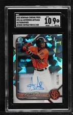 2022 Bowman Chrome Prospect Atomic Refractor Aeverson Arteaga SGC 9 Auto 6yz