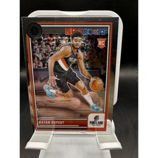 2023-24 Hoops Premium Stock #155 Rayan Rupert Rookie Card Portland Trail Blazers. rookie card picture