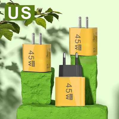 45W Dual Type-C Phone Charger For Iphone For Samsung Xiaomi PD Fast Charging-y