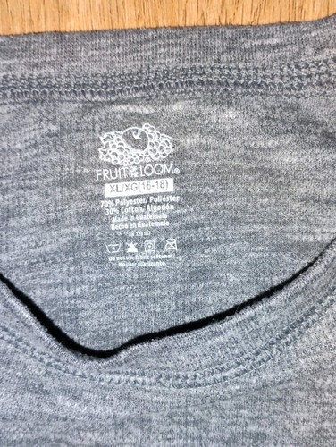 Fruit of the Loom camicia donna termica girocollo taglia XL 16 18 grigio - Foto 5 di 5