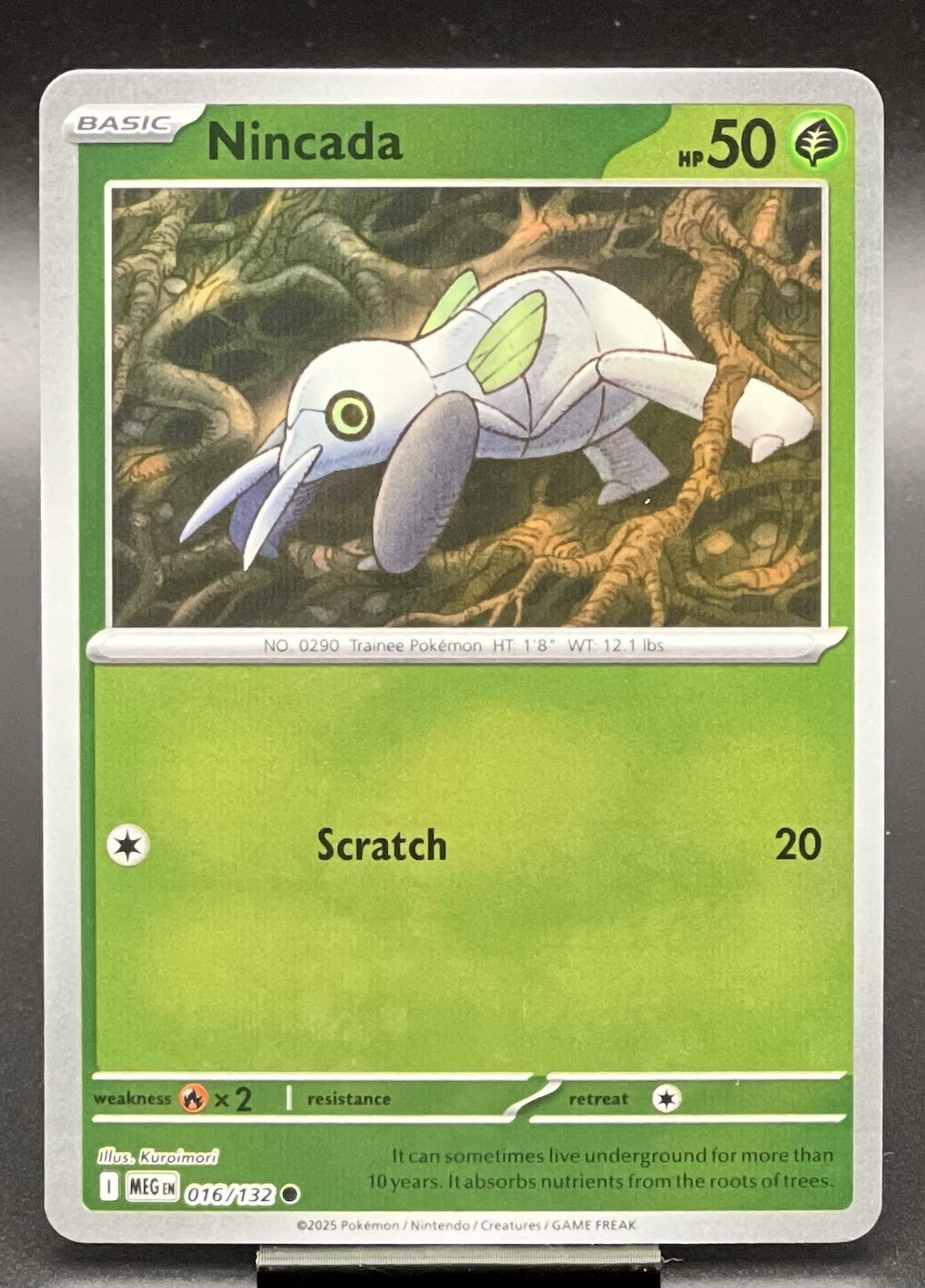 Pokemon Nincada 016/132 Reverse Holo Mega Evolution NM