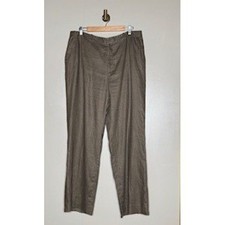 Lauren Ralph Lauren 100 Linen Pleated Dress Pants Taupe Womens 18