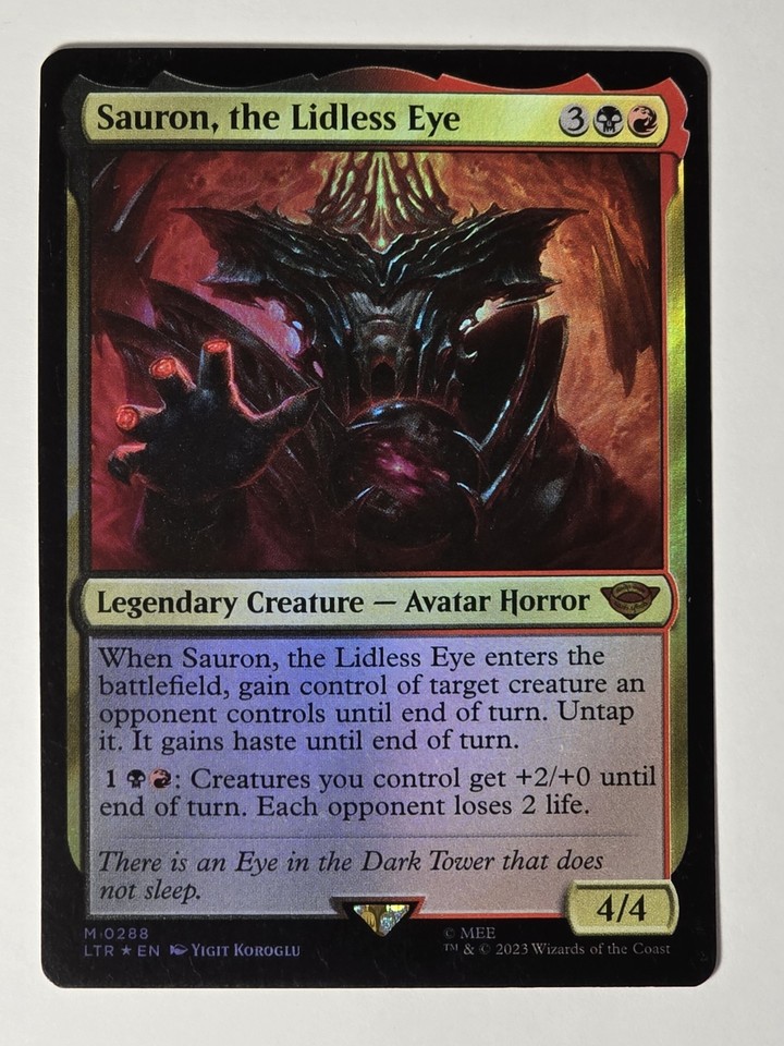 Sauron, the Lidless Eye #288 (Foil)Lord of the Rings LTR Magic MTG Free ...