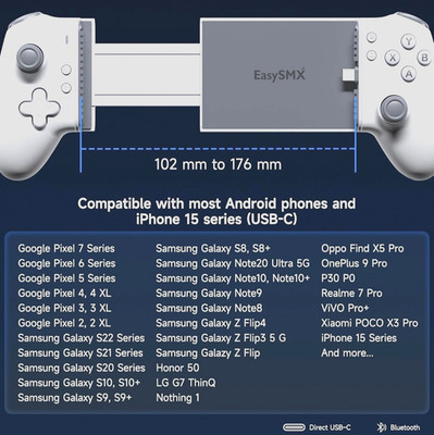 Easysmx M15 Typ-C Mobile Game Controller für Android/iPhone mit Hall-Joysticks