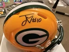 Jordan Love Autographed Signed Packers Riddell Mini Helmet Beckett COA