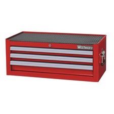 Westward WESTWARD Intermediate Chest, 3-Drawers, Powder Coated Red, 26.5" W x