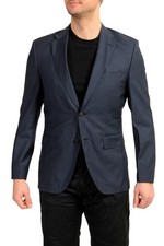 Hugo Boss Men's "Jets4/Lenon1" Regular Fit 100 Wool Plaid Blazer US 38R IT 48R