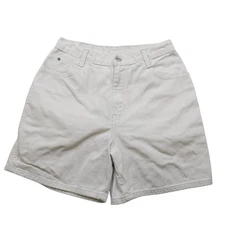Vintage Gitano Shorts Womens Size 10 High Waist White Denim Casual 90s