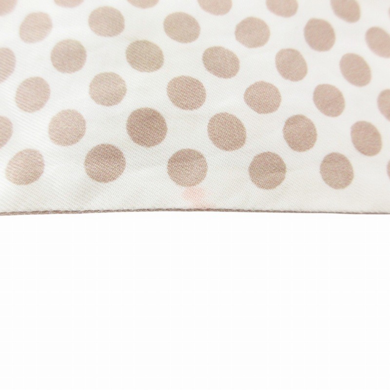 Dior Mitzah Scarf Logo Dot Pattern White Beige /Ho Aa Gy19 Women's Authentic thumbnail 8