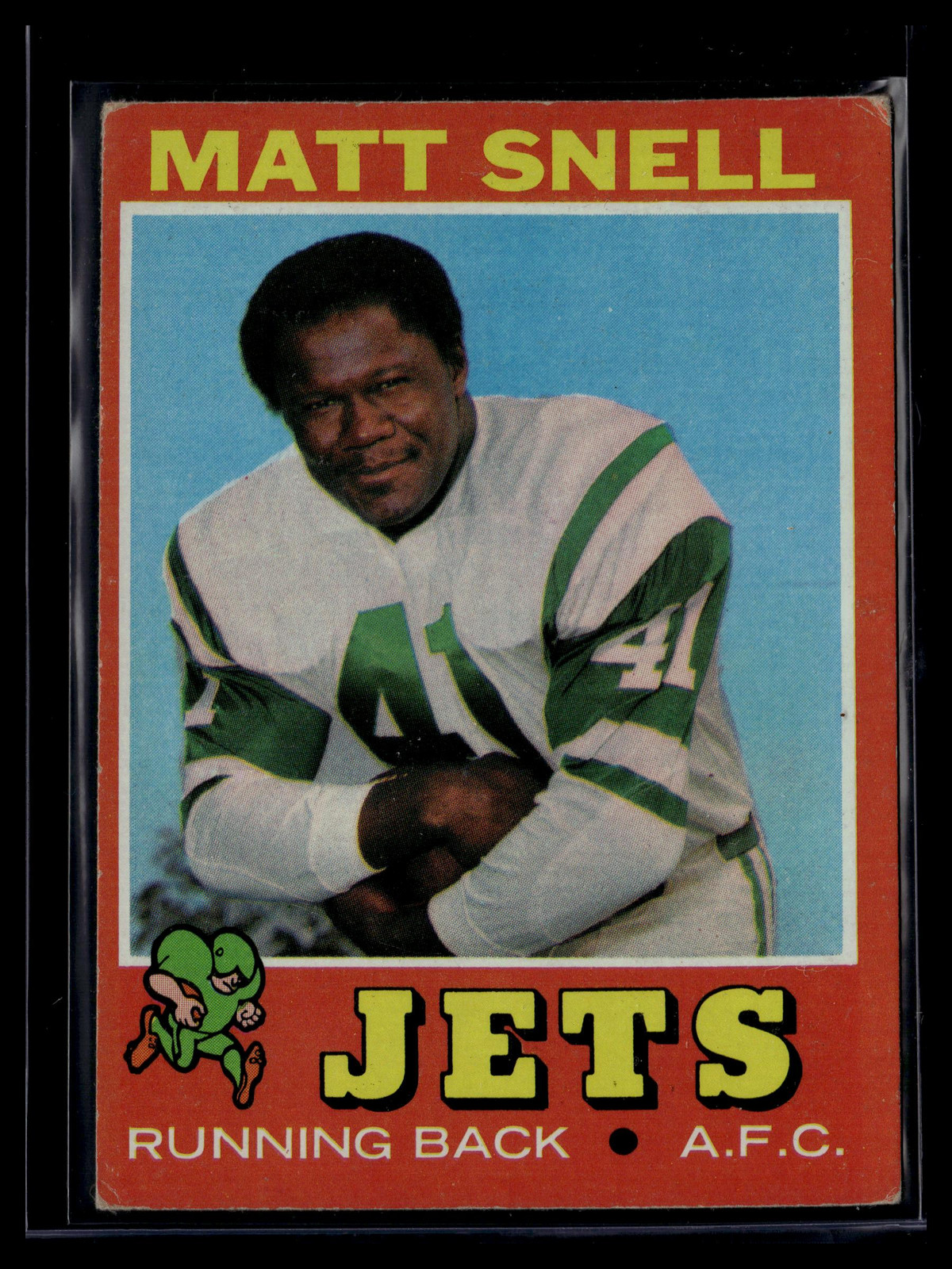 1971 Topps #205 Matt Snell Jets VG