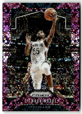 2019-20 Panini Prizm NBA No. 174 E'Twuan Moore Purple Disco Prizm 43/75