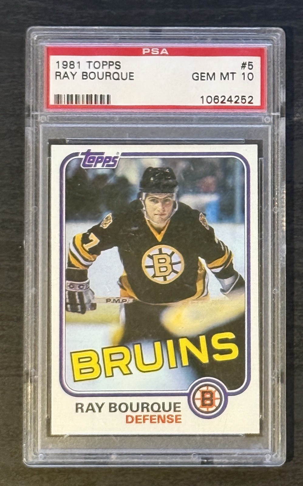 1981 Topps Ray Bourque #5 PSA 10 GEM MT Boston Bruins NHL HOF