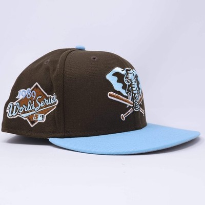USED 1/2 Brown Oakland Athletics 1989 World Series 59fifty New Era