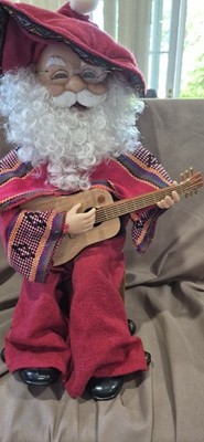 RARE Vintage Holiday Time Singing Animated Santa Claus Cantante Animado  Music