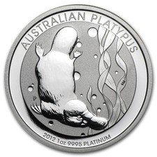 2012 Australia 1 oz Platinum Platypus BU 2234.75 per troy oz