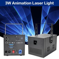 3W Laser Light RGB ILDA Animation Beam Rainbow DMX512 for DJ stage lighting