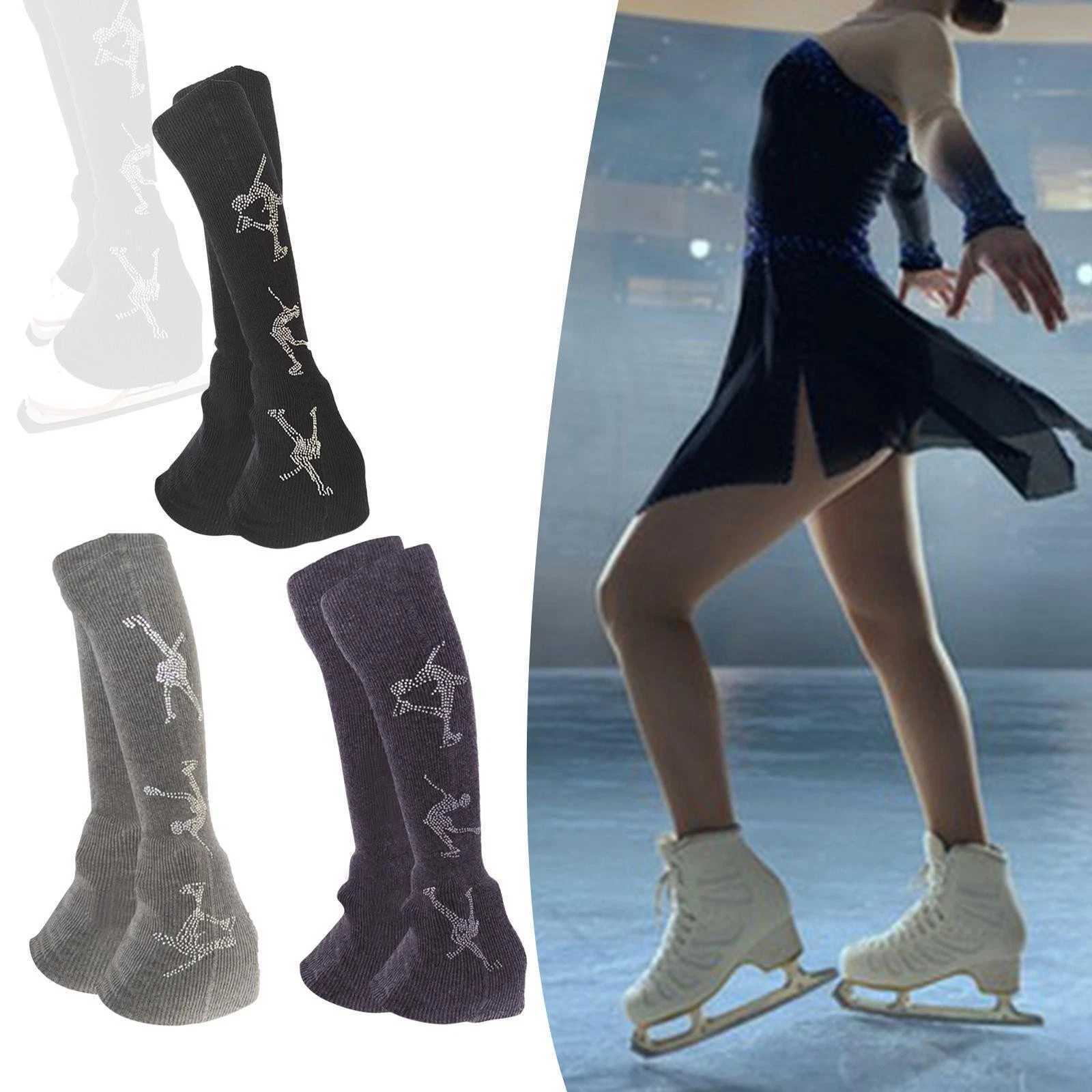 2x Figure Skating Leg Warmers Leg Sleeves for Winter Activities Training
Opens in a new window or ta