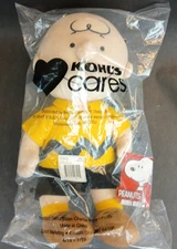 Kohls Cares Peanuts Gang Charlie Brown Plush Stuffed Boy Doll Yellow Shirt