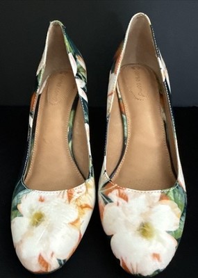 Corso Como Floral Leather Heels 10 M