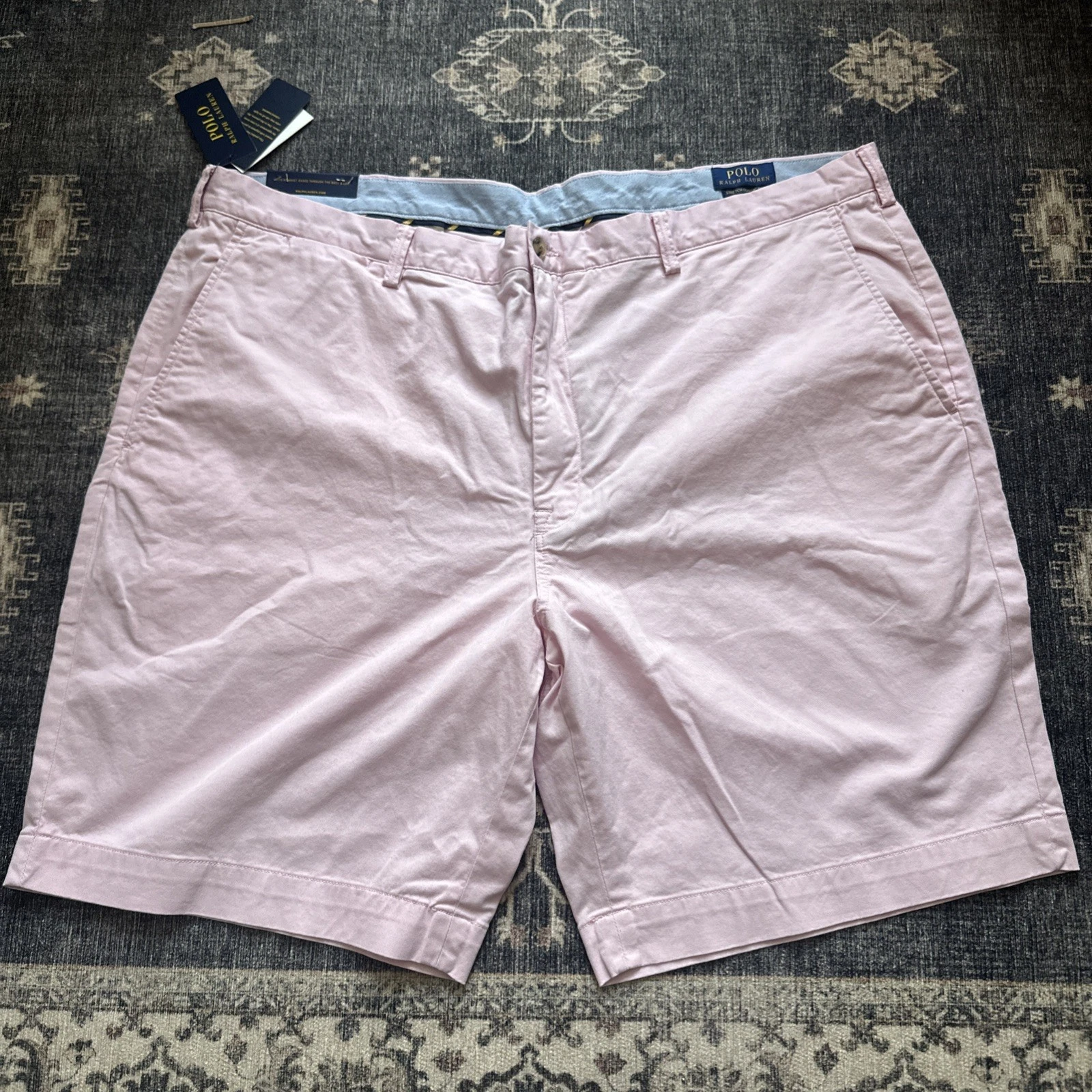 Polo Ralph Lauren Classic Fit 9" Inseam Men's Size-44B Bath Pink Chino Shorts