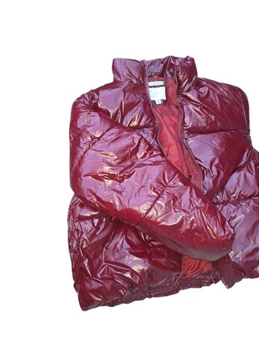 Women's A New Day Red Shiny Puffer Jacket XL