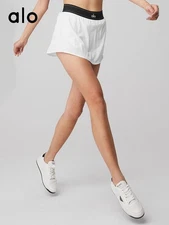 AIo Yoga Style Tennis Skirt with Built-in Short Women's 2-in-1 Skort Sport Cloth