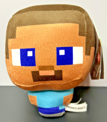 Minecraft Steve 7'' Big Head Plush Game Toy Mojang Studios Official New w/ Tag