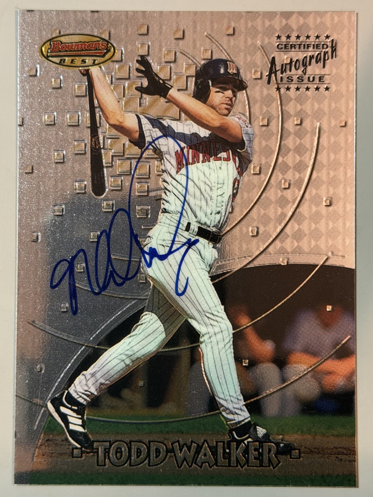 Todd Walker 1997 Bowman's Best #107 Autographs SP Twins