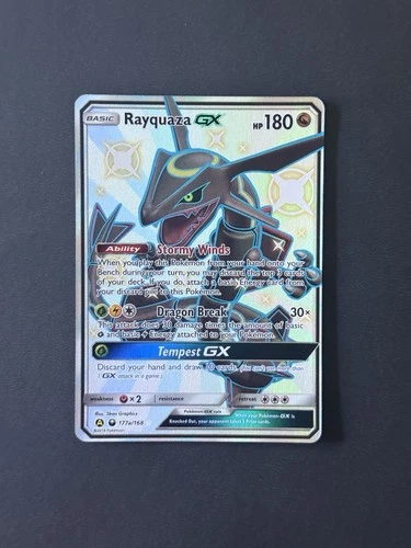Rayquaza GX 177a/168 Full Art Celestial Storm Sun and Moon Pokemon Promo Card NM